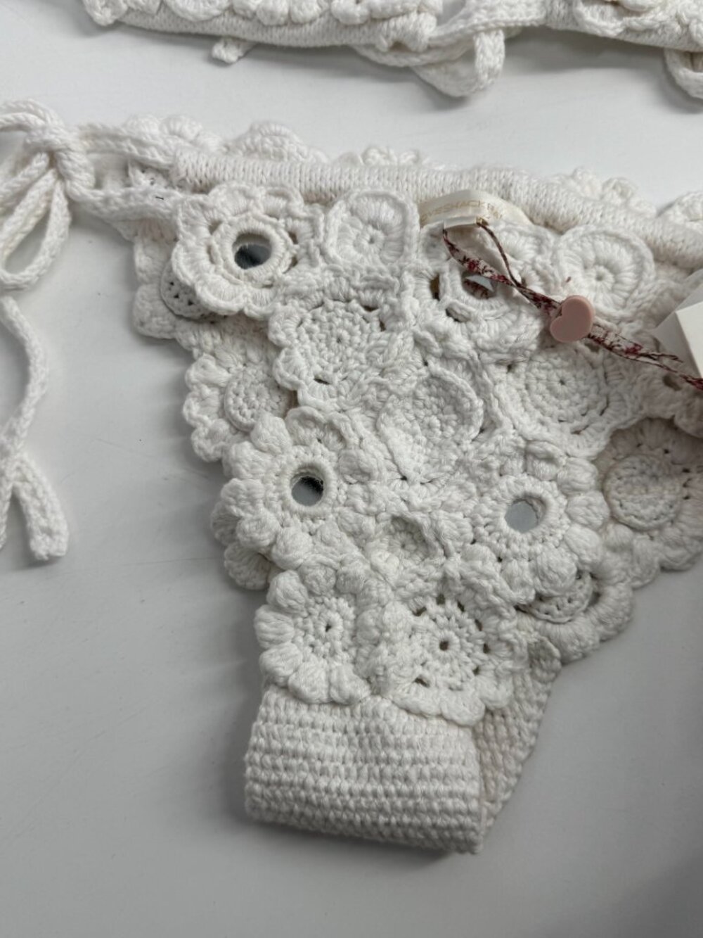 LoveShackFancy Ostelle Crochet Embellished Bikini Set - Size S/L Mixed NWT - Picture 5 of 13